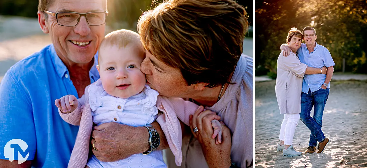 Familie fotoshoot in de Drunense Duinen bij golden hour