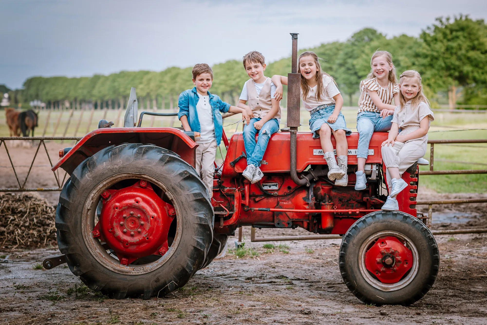 Fotoshoot door fotograaf Waalwijk op een boerderij.