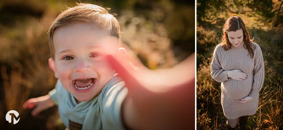 Gezellige shoot met jong gezin.