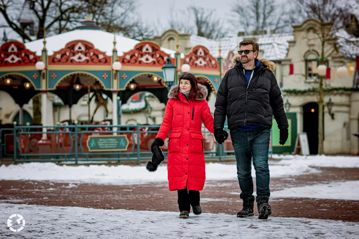Fotoshoot in de Efteling op het Anton Pieckplein.