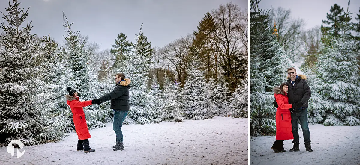Loveshoot in de Winter Efteling in Brabant.