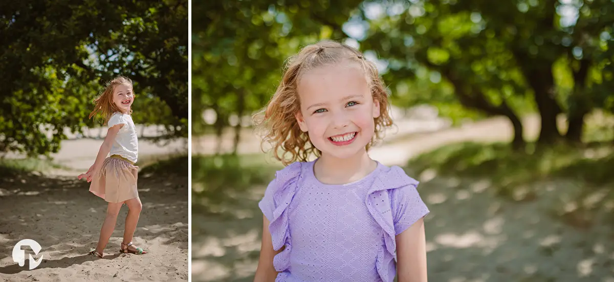 Kleurrijke fotoshoot met jong gezin in Loonse Duinen.