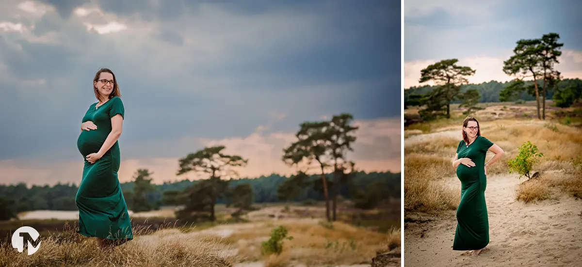 Zwangerschapsshoot met jong gezin | avondzon