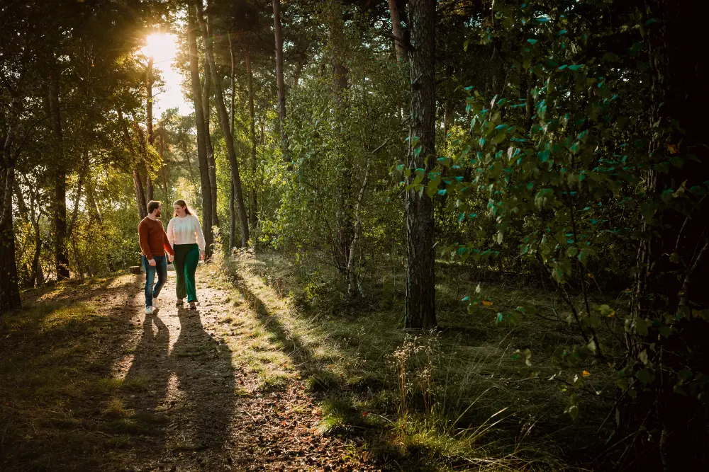Loveshoot in Brabant in de Loonse duinen.