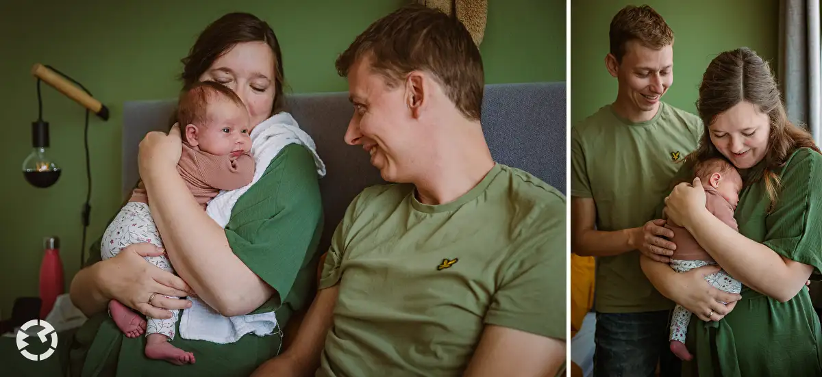 Ontspannen newbornshoot thuis in Brabant